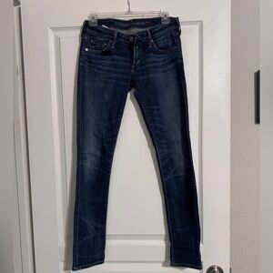 Y2K Vintage Citizens of Humanity Racer Super Low-Rise Skinny Blue Jeans